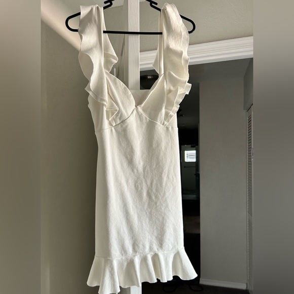 White Ruffle Dress - Picture 2 of 5